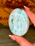 Blue Aragonite Palm Stone