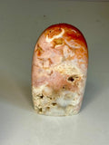 Pink Carnelian Freeform with Natural Druzy Pockets