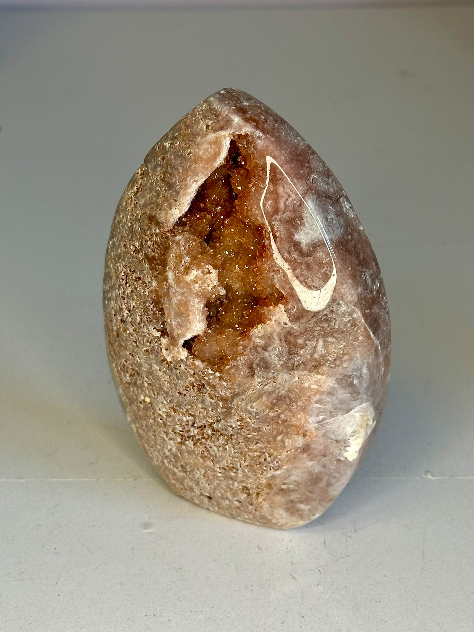 Red Amethyst Druzy Teardrop