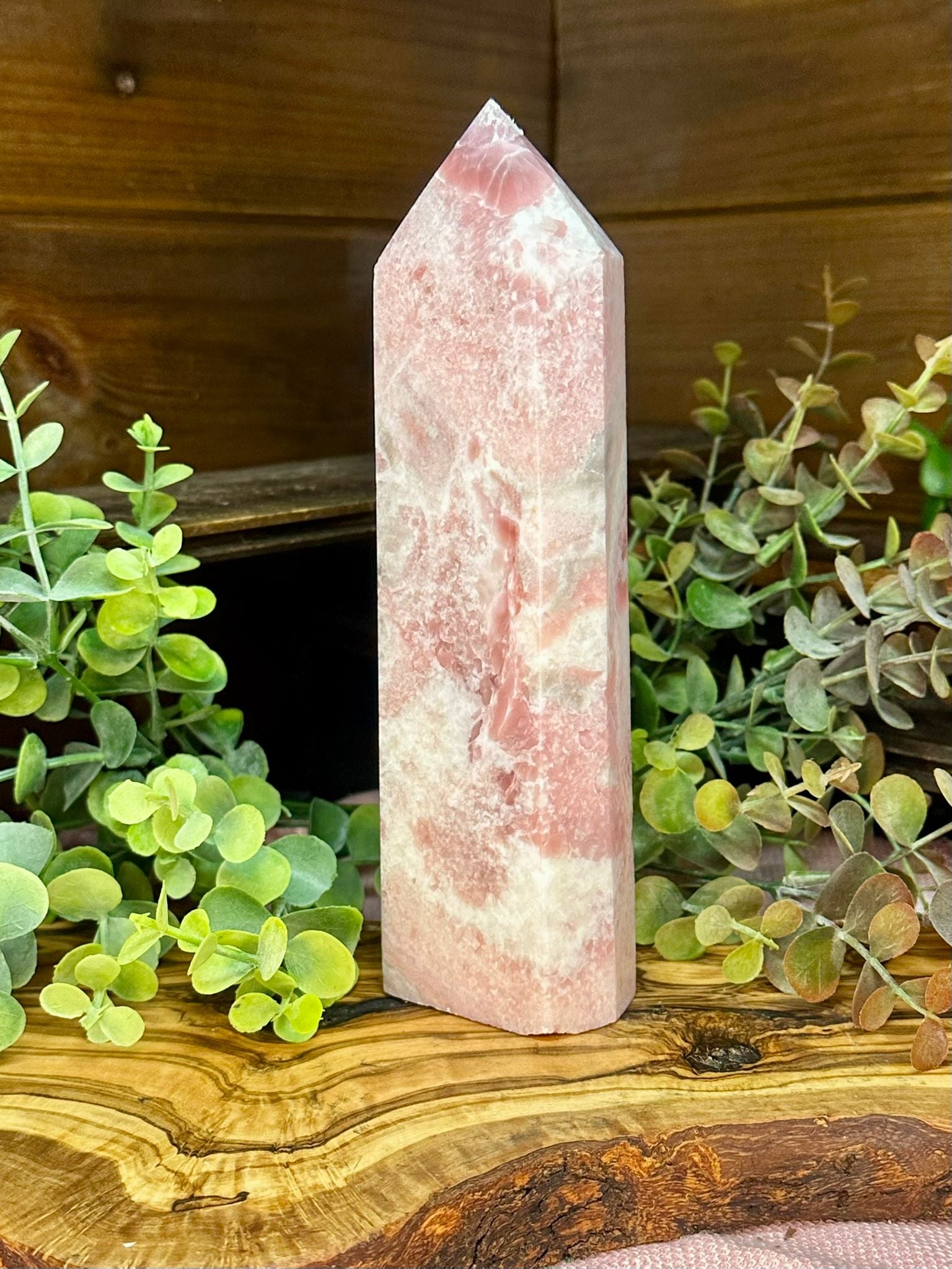 Large Pink Opal Tower