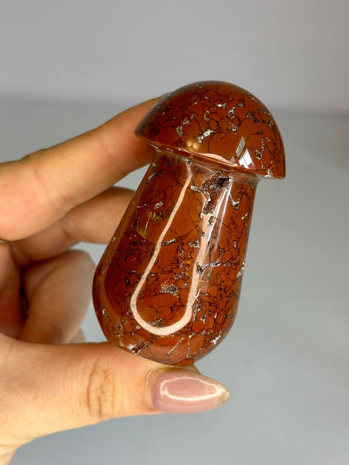 Brecciated Jasper Mushroom Carving #3