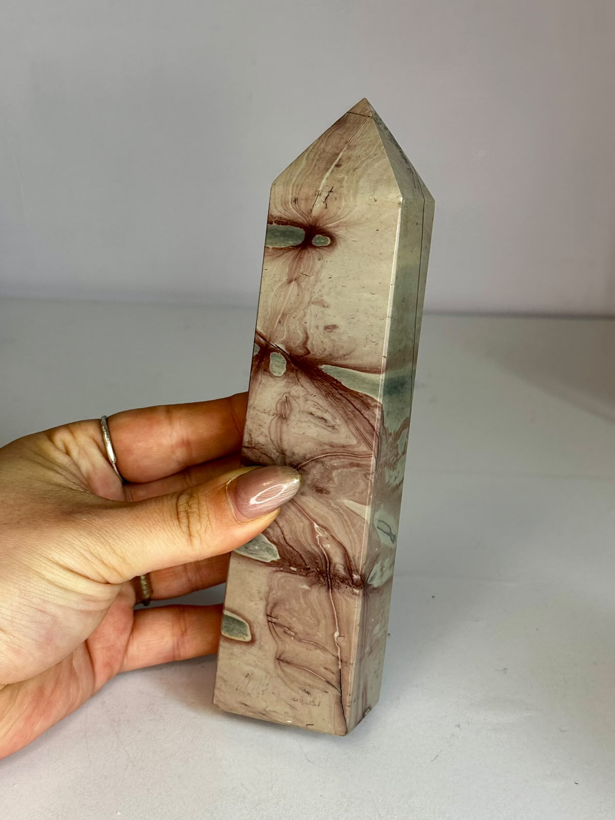 Large Pink Picture Jasper Tower
