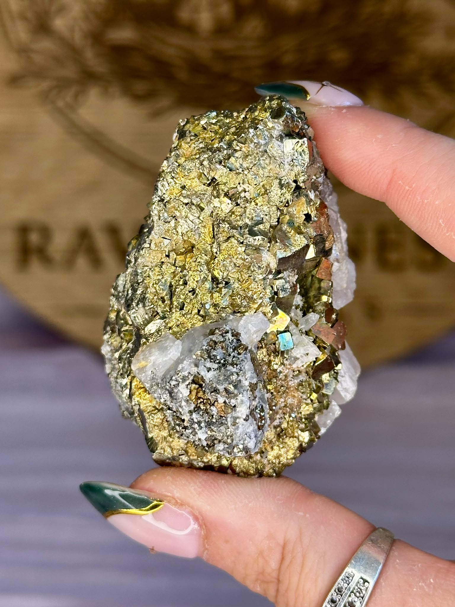 Pyrite With Calcite Specimen