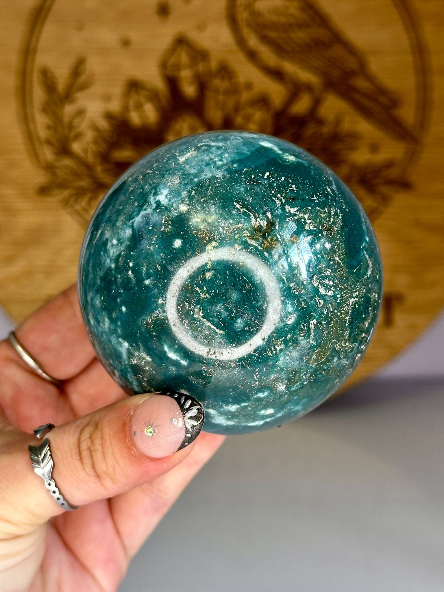 Large Blue Ocean Jasper Sphere