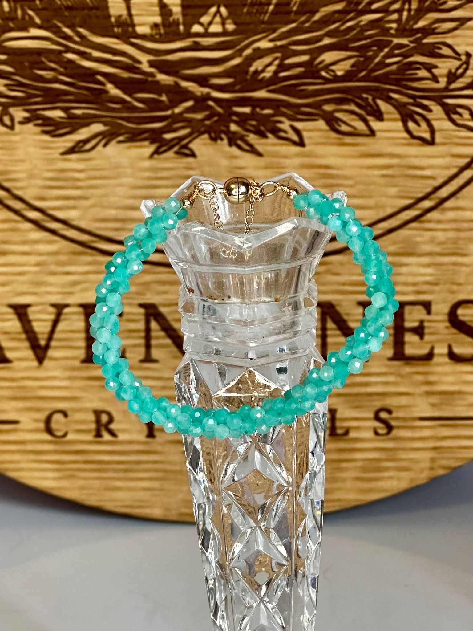 Amazonite Faceted Bead Bracelet