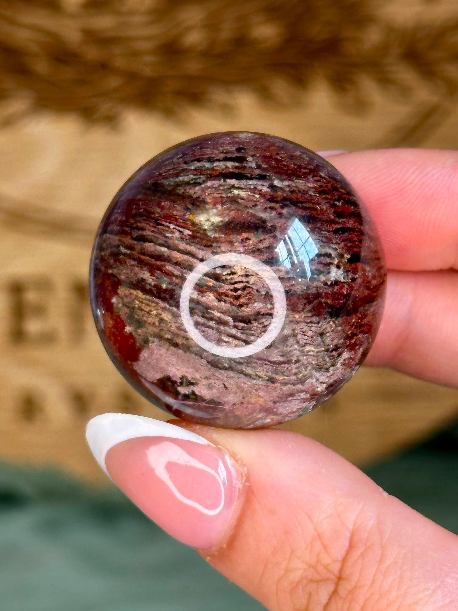 High Quality Red & Pink Garden Quartz Sphere
