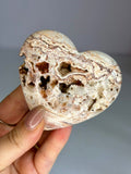 Druzy Mexican Lace Agate Heart