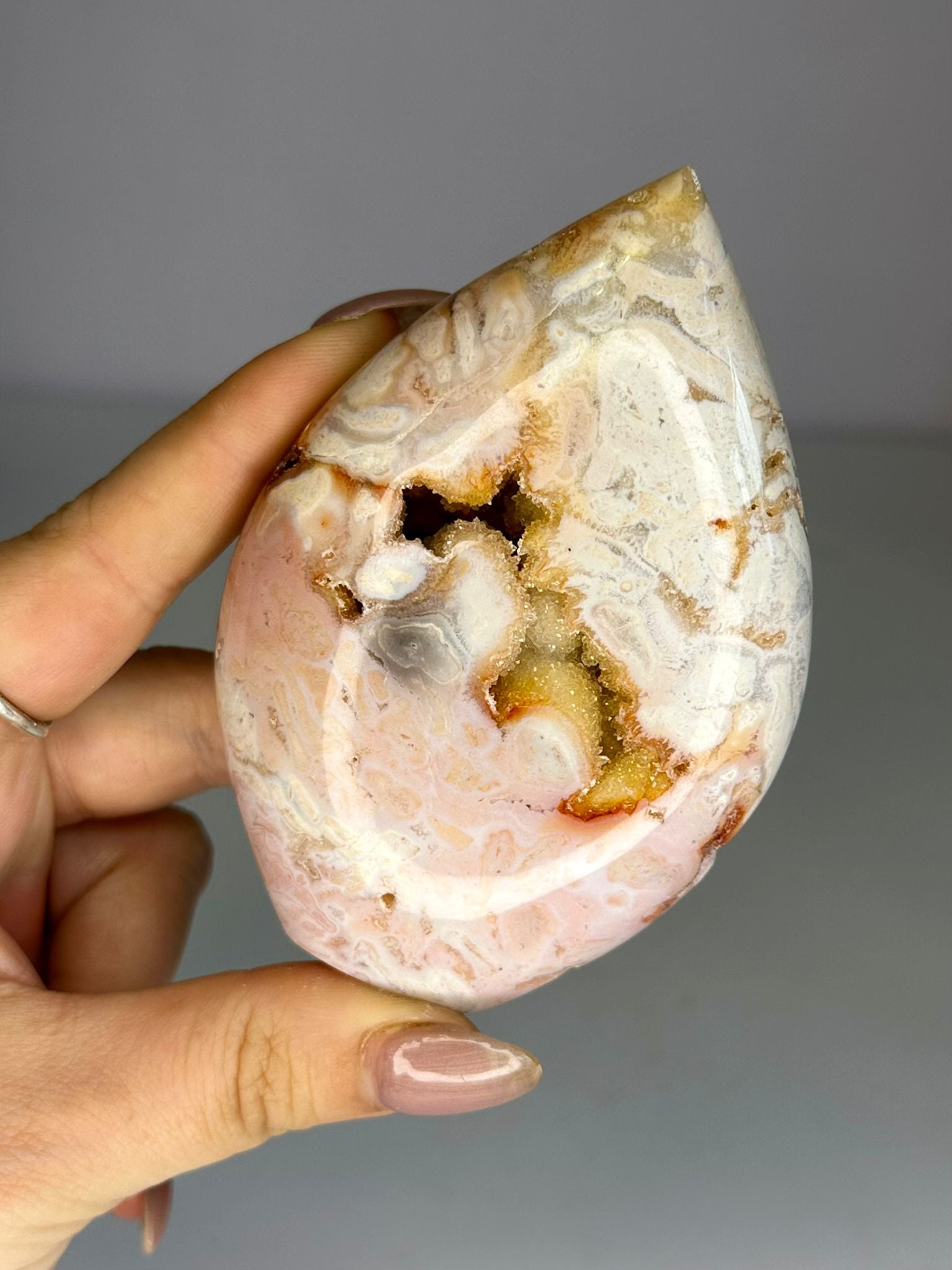 Pink Carnelian Teardrop