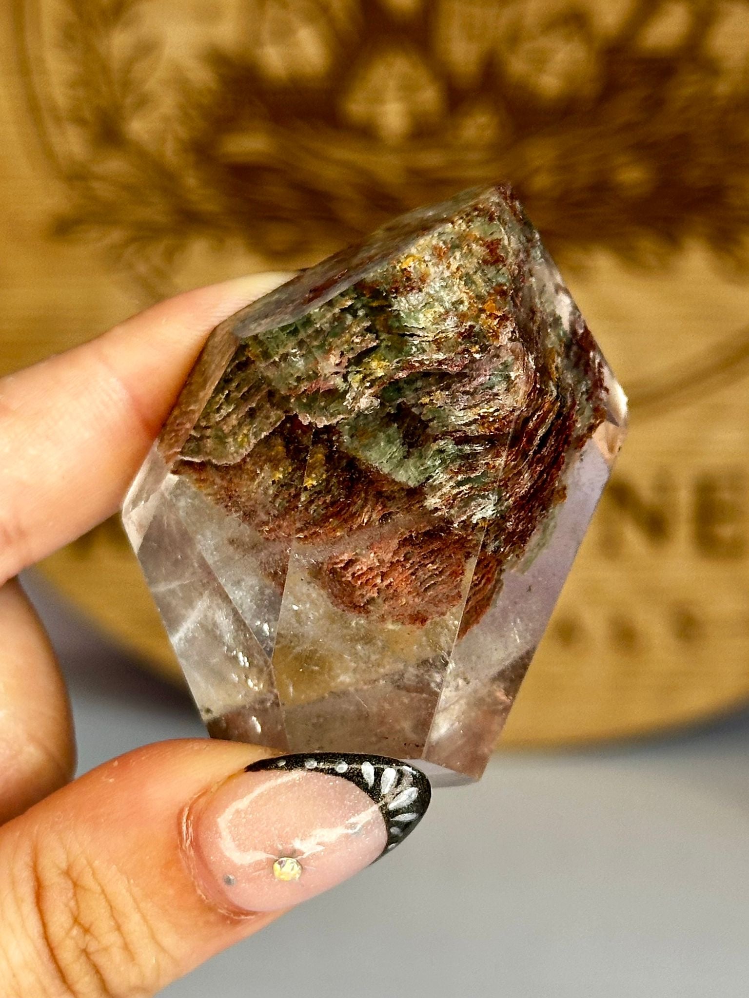 Layered Garden Quartz Freeform Point