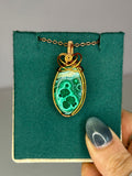 Copper Wire Wrapped Malachite & Chrysocolla Pendant