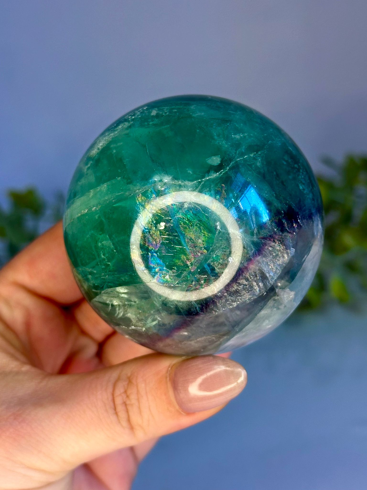 Rainbow Fluorite Sphere