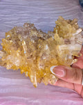 Golden & Pink Lemurian Quartz Cluster - Rare Hand Mined Colombian Collector Specimen #2