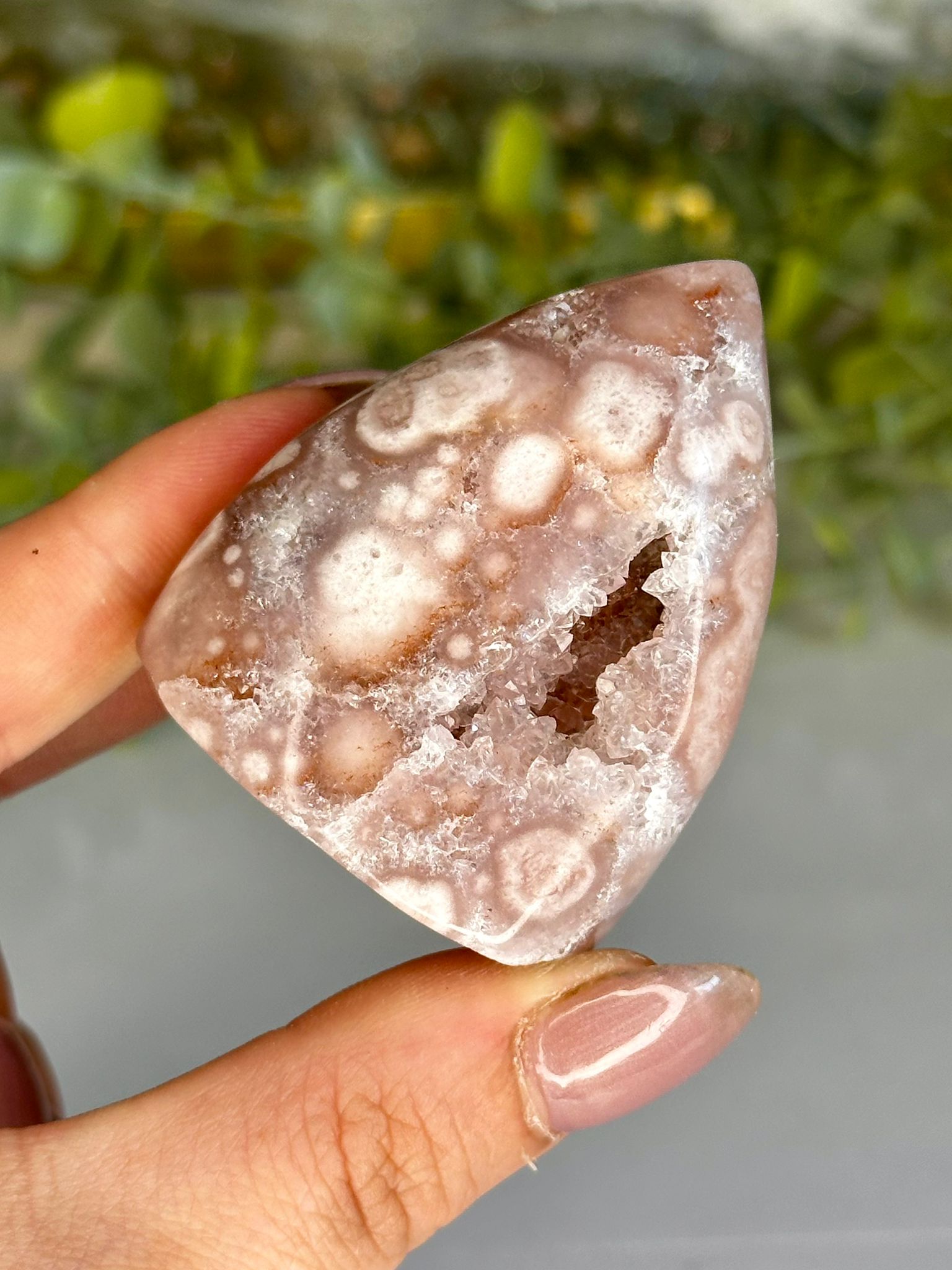 Pink Amethyst Druzy Freeform