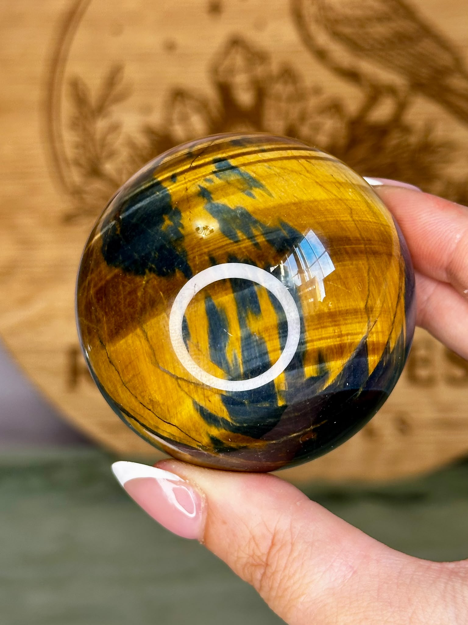High Quality Golden Blue Tiger's Eye Sphere