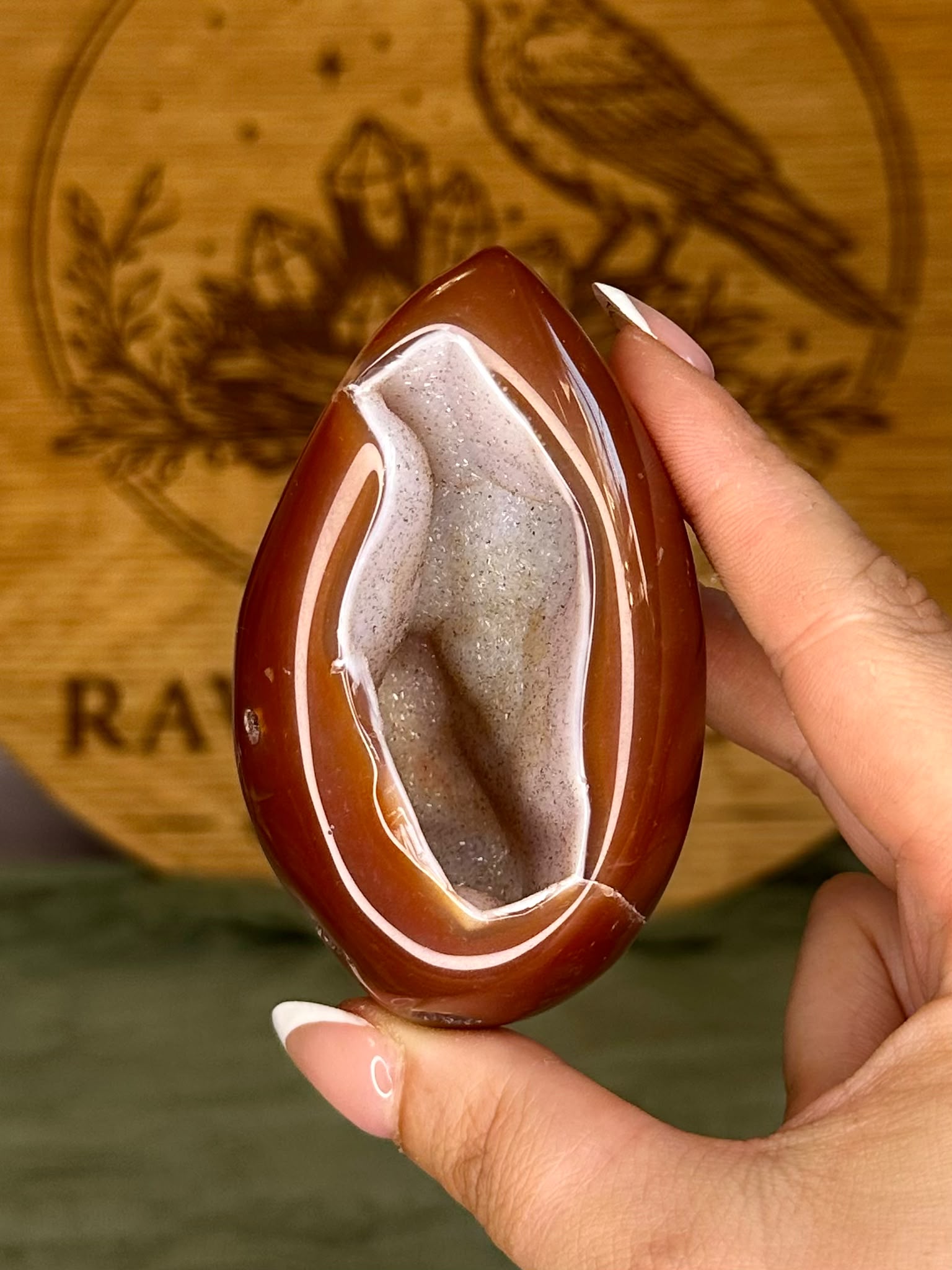 Druzy Carnelian Egg