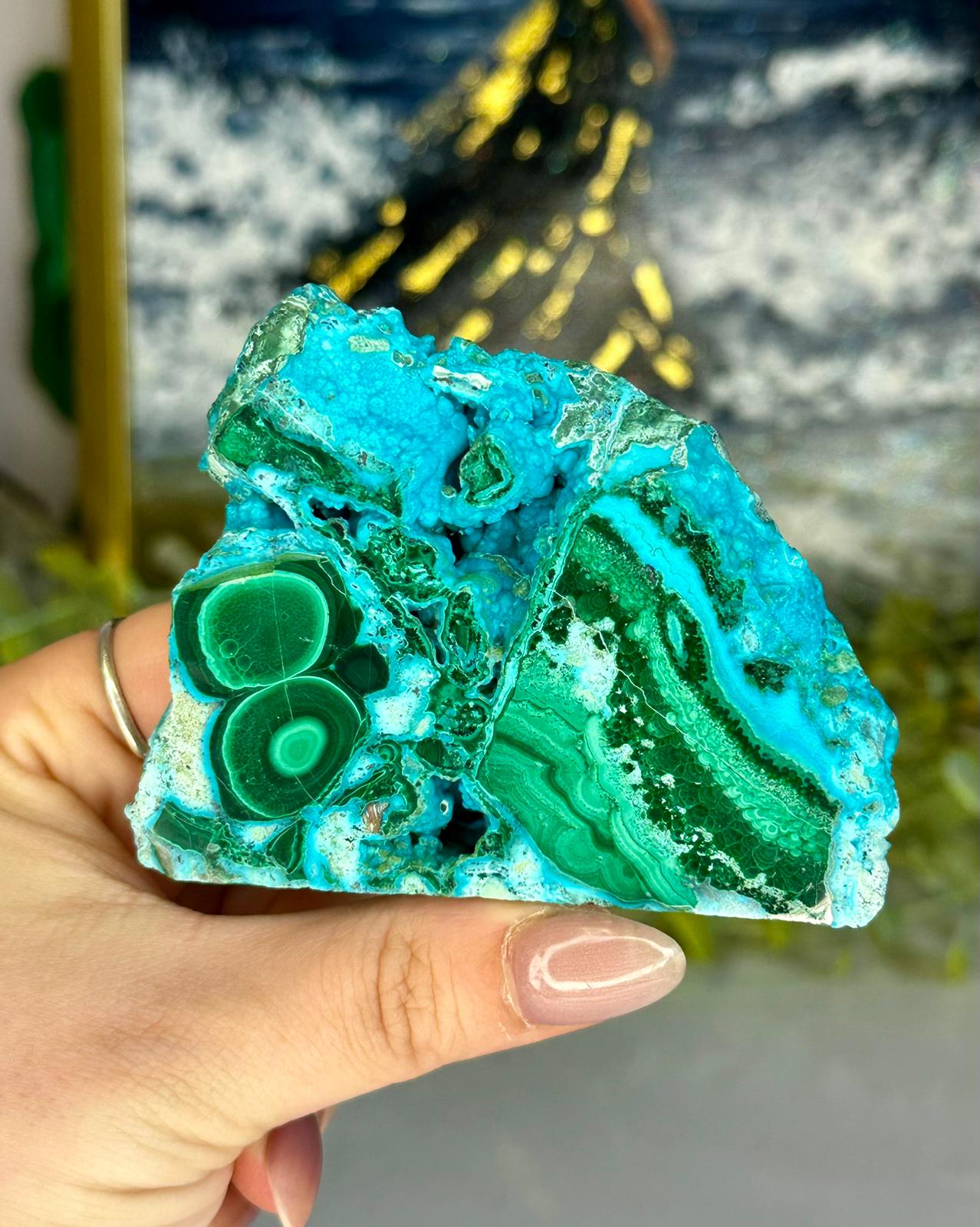 Druzy Polished Malacholla Freeform