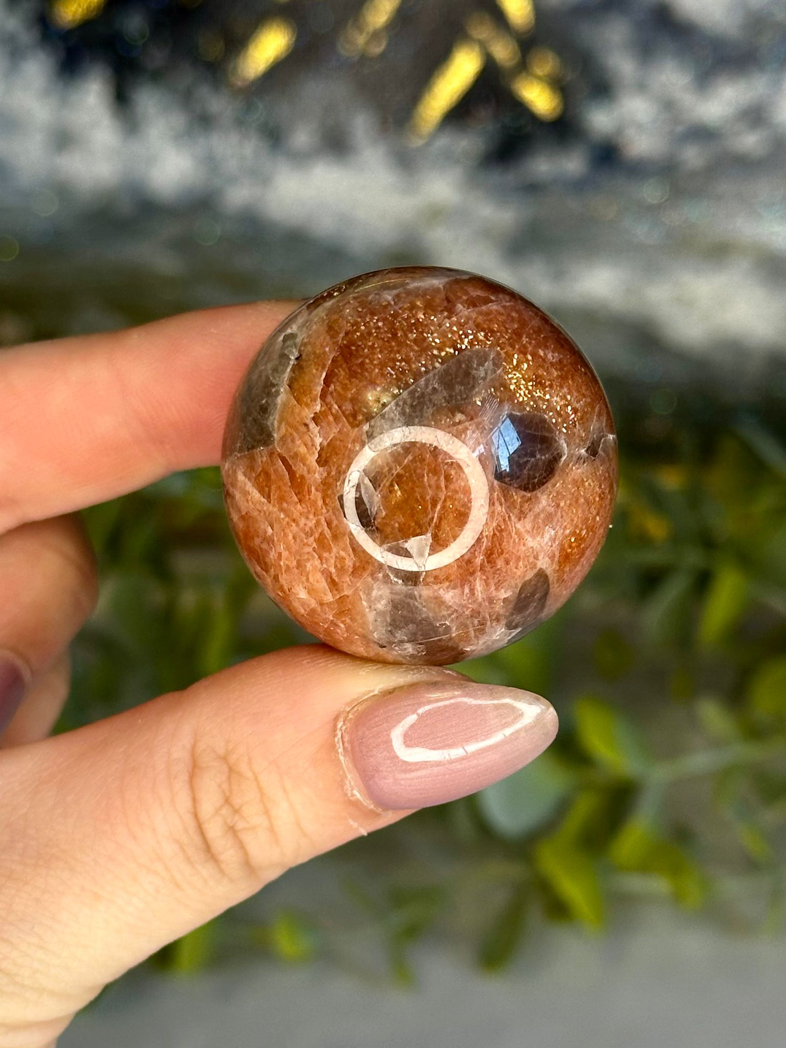 Sunstone, Moonstone & Smokey Quartz Sphere
