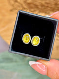 S925 Golden Mica Stud Earrings