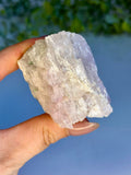 Raw Kunzite with Blue Tourmaline – Pakistan