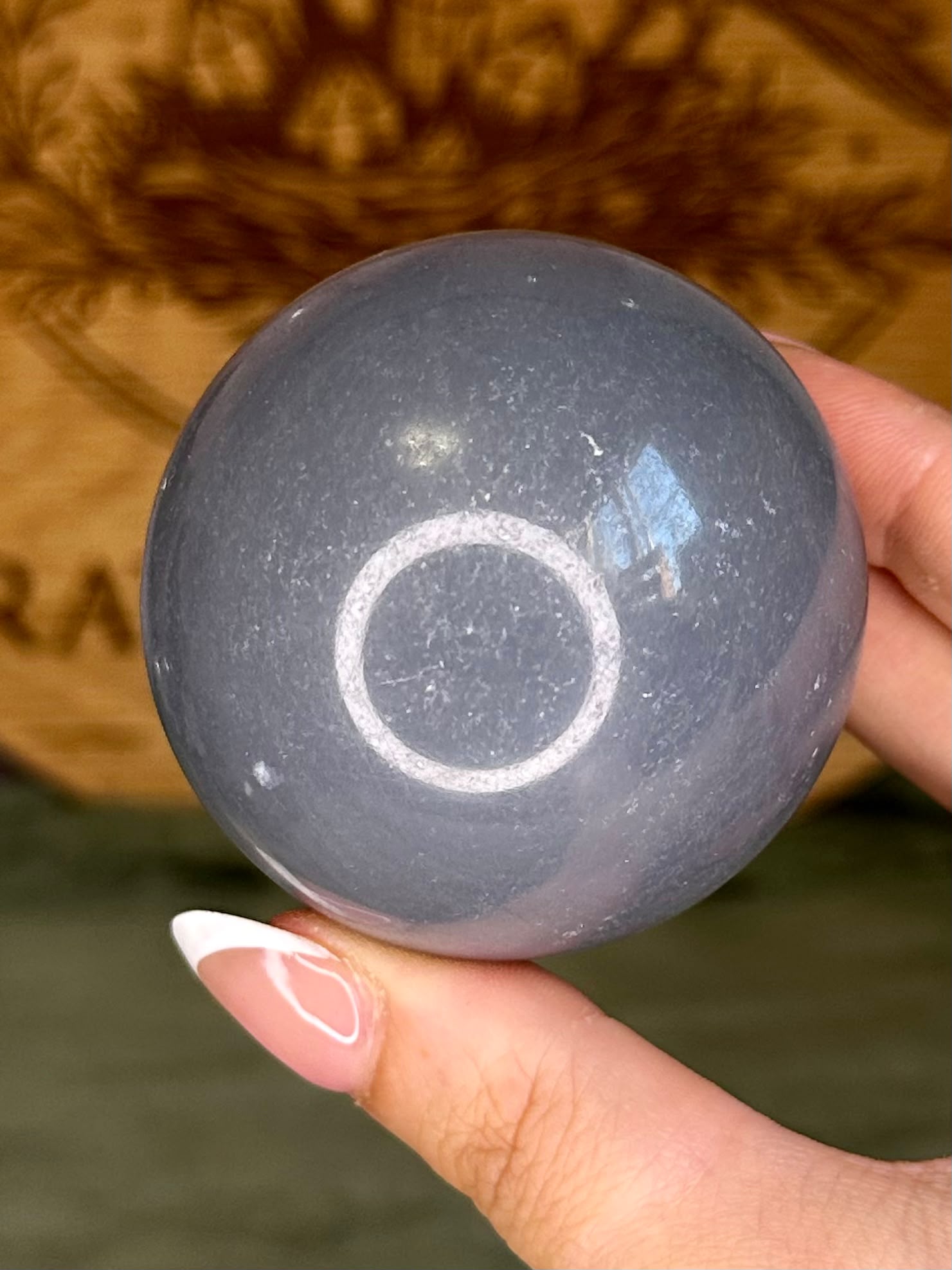 Snowflake Angelite Sphere