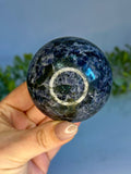 Iolite, Blue Apatite & Golden Mica Sphere