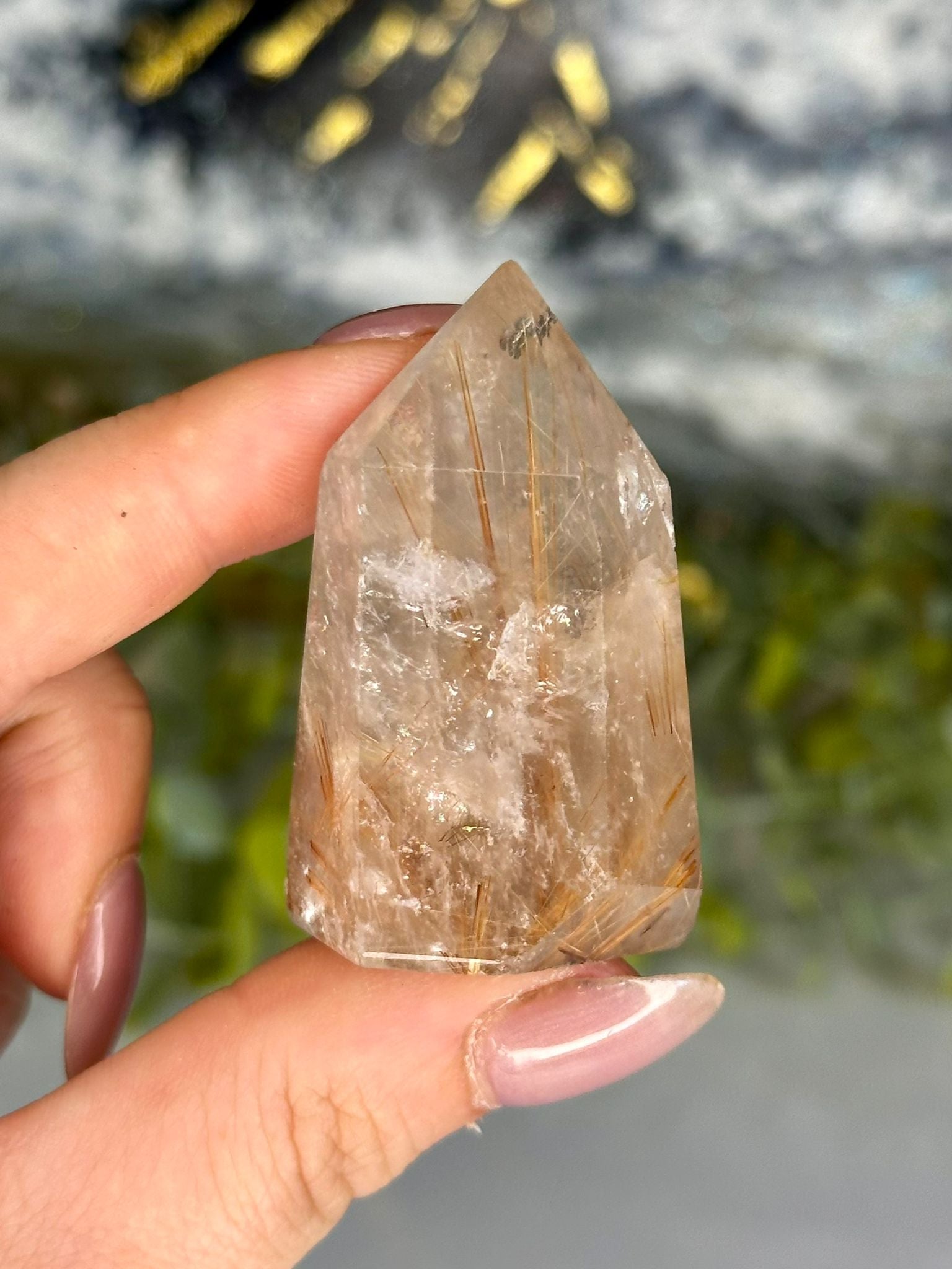 Copper Rutilated Quartz Tower
