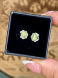 S925 Green Mica Stud Earrings