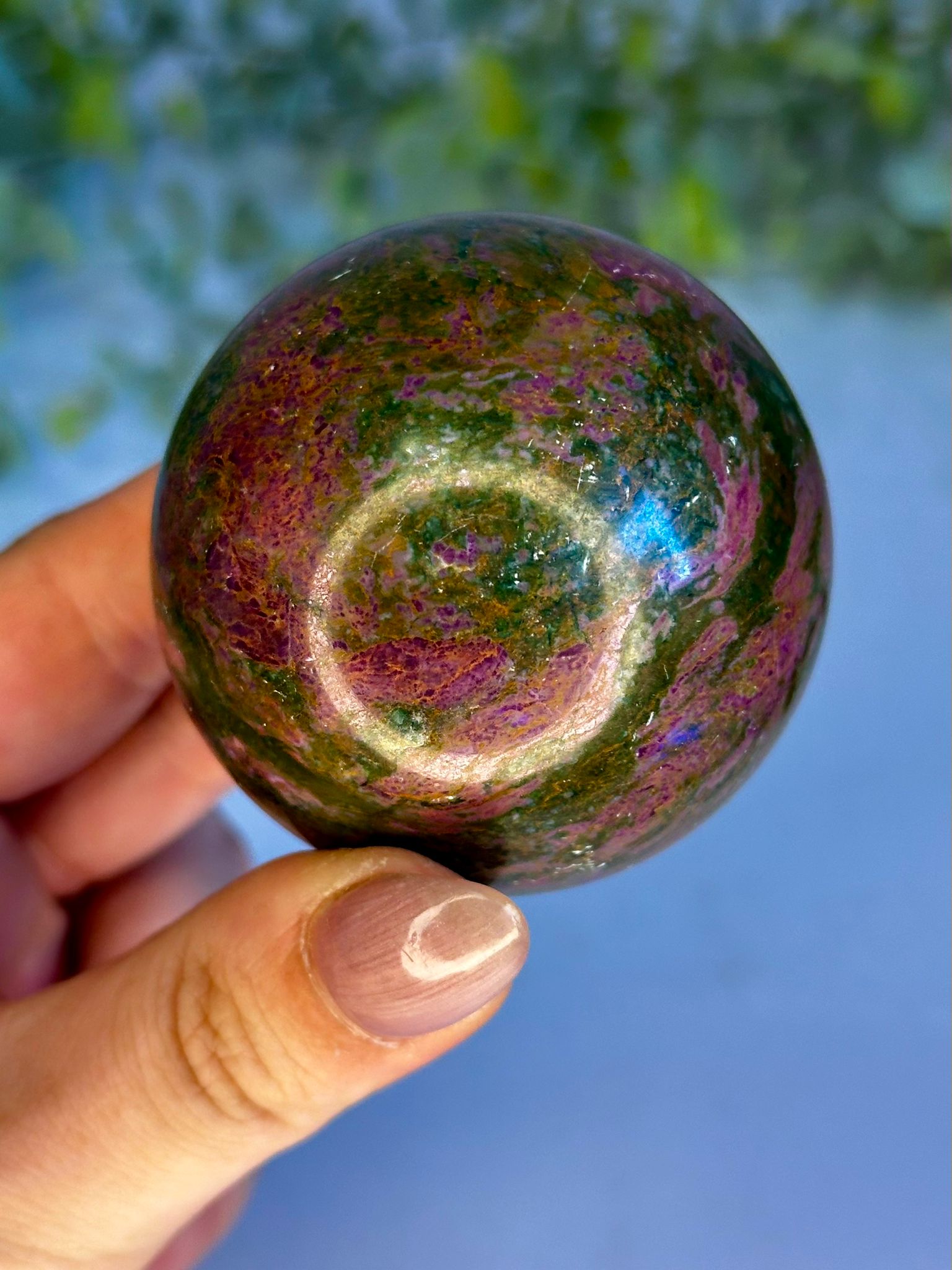 Rare Emerald x Ruby x Chrysocolla Sphere