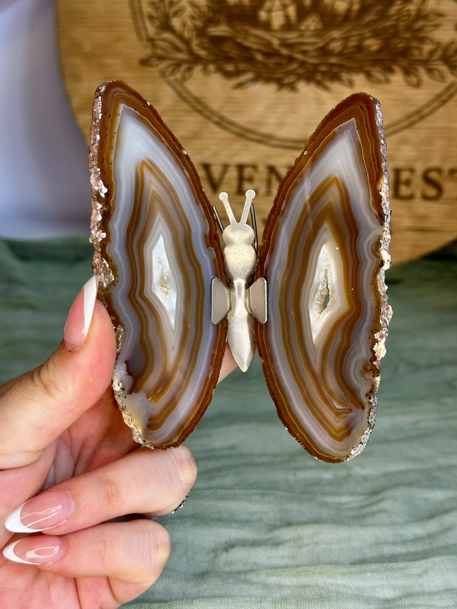 Large Brazilian Agate Butterfly