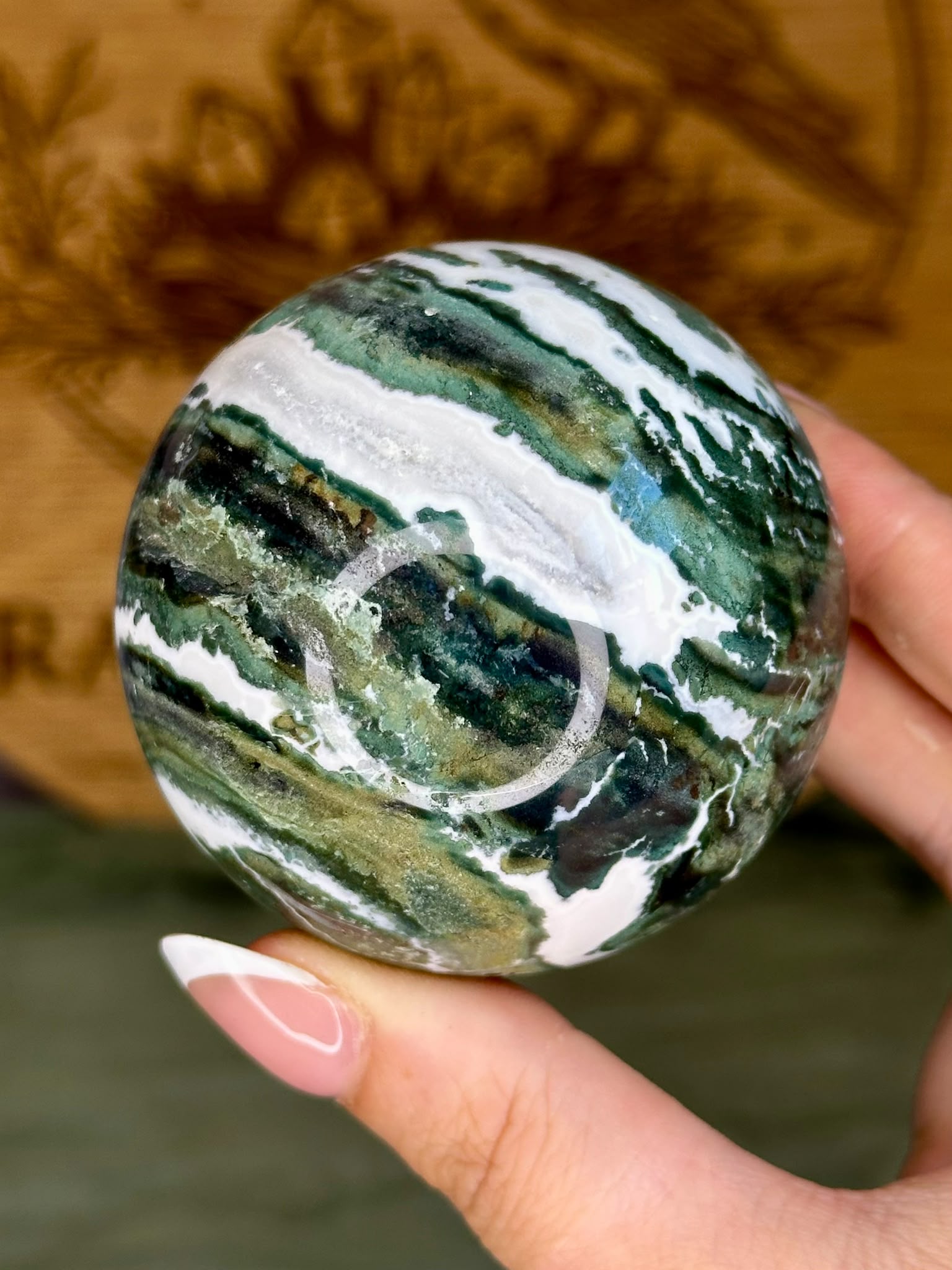 Forest Zebra Jasper Sphere