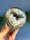 Druzy Blue Agate & Quartz Sphere