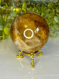 High Quality Golden Healer x Fire Quartz Sphere