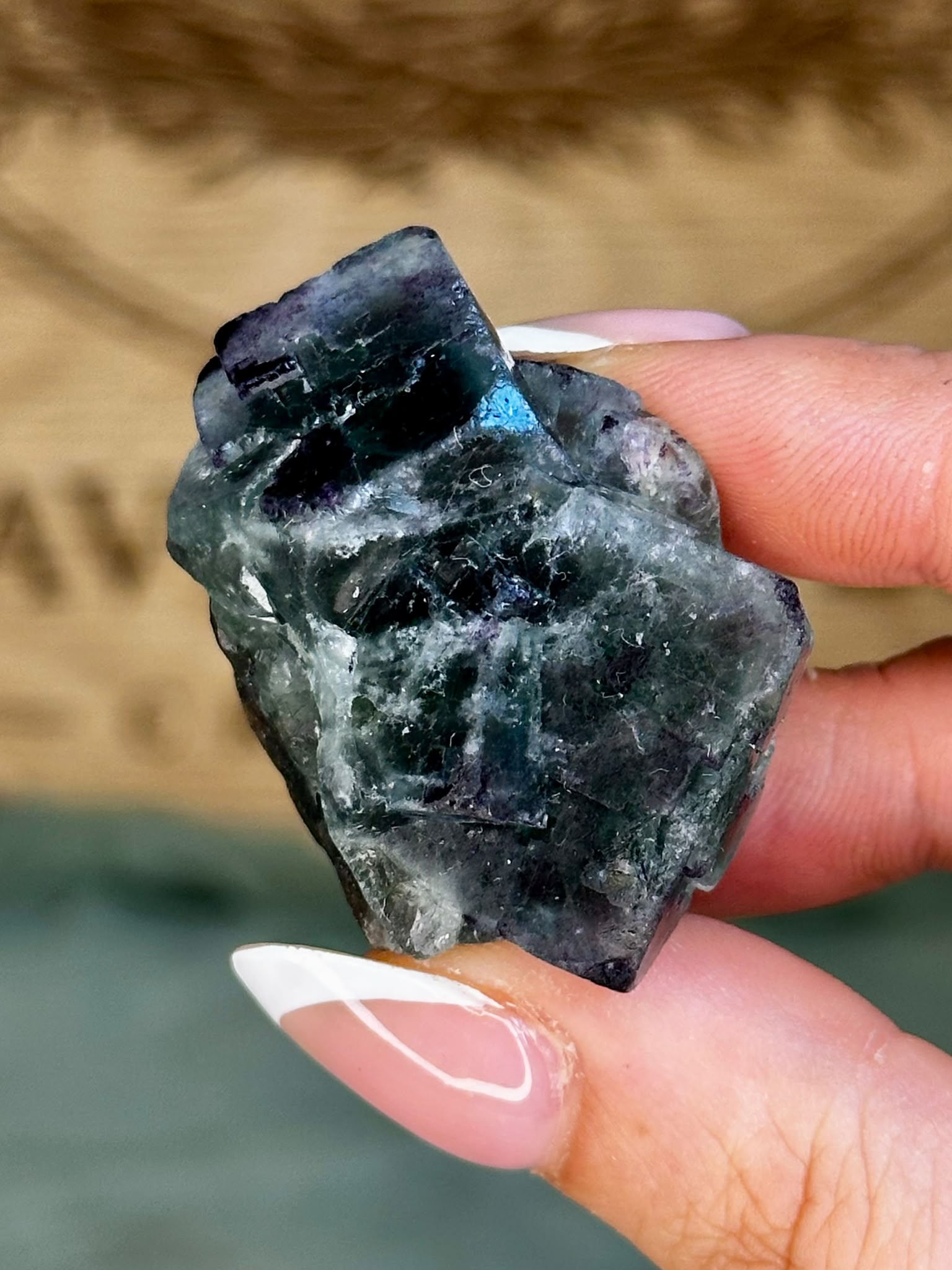Sea Green Cubic Fluorite - Okorusu Namibia