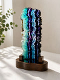 Statement Rainbow Fluorite on Custom Wooden Base
