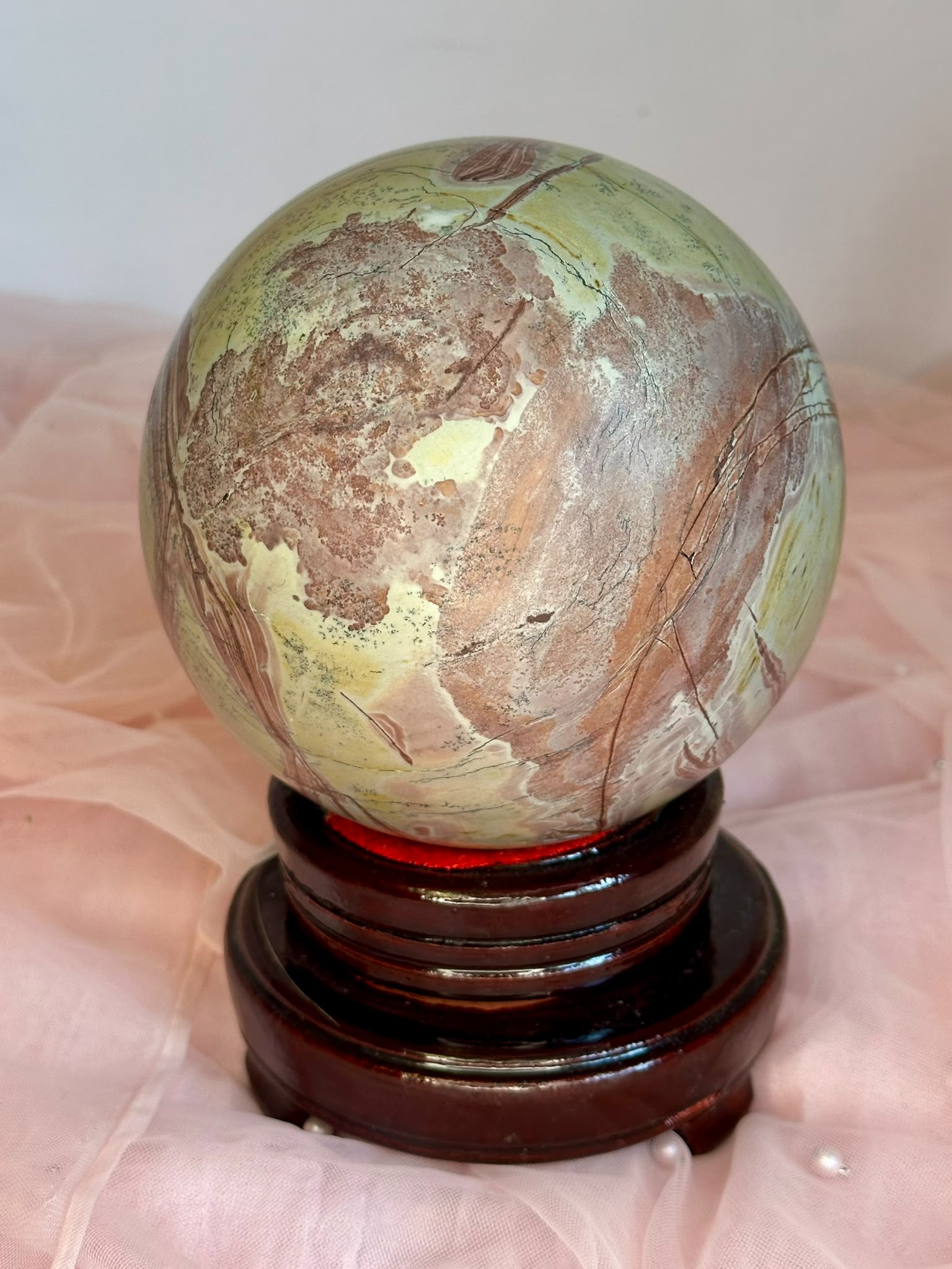 XL Pink Picture Jasper Sphere