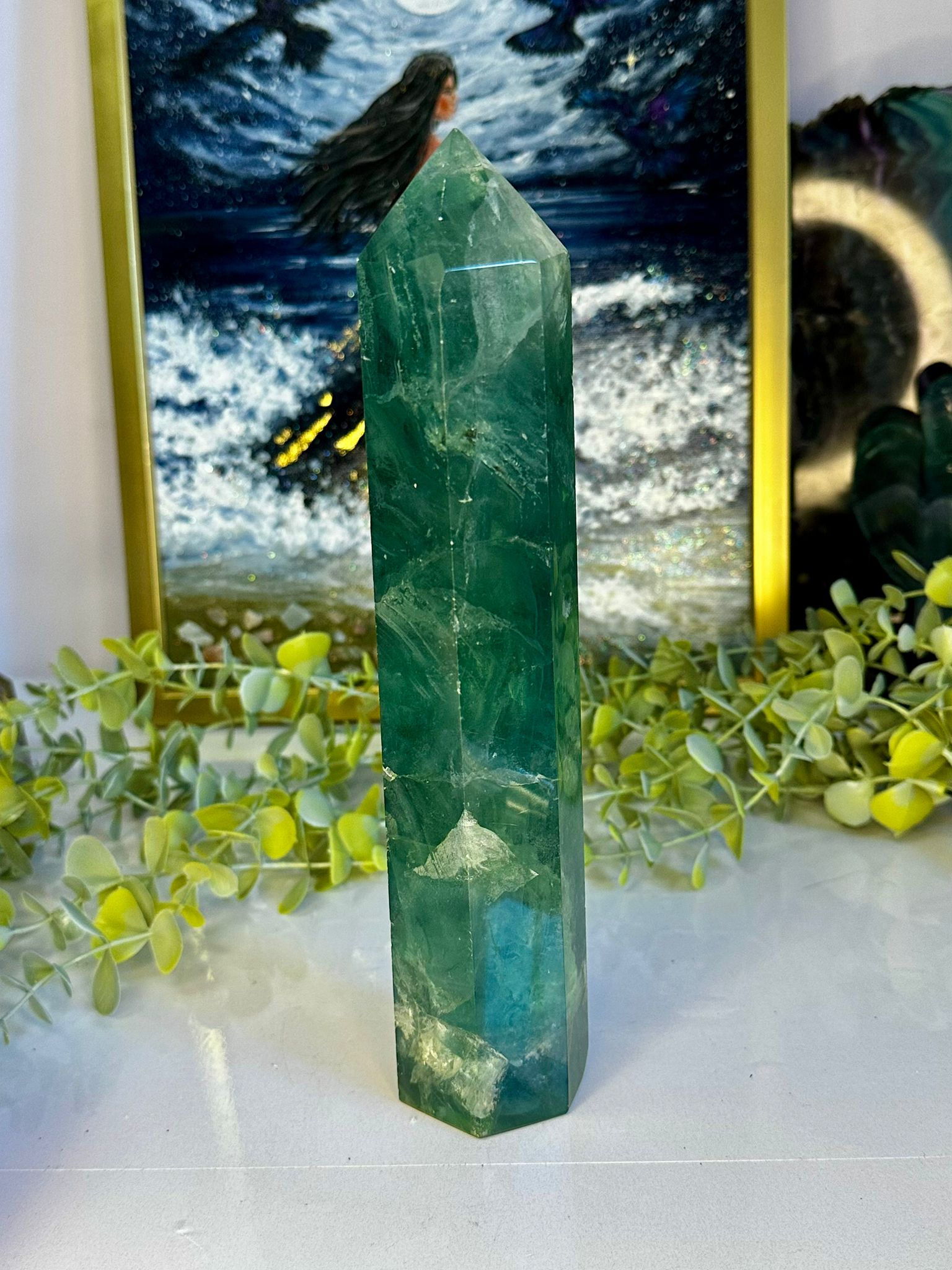 XL Green Fluorite Tower
