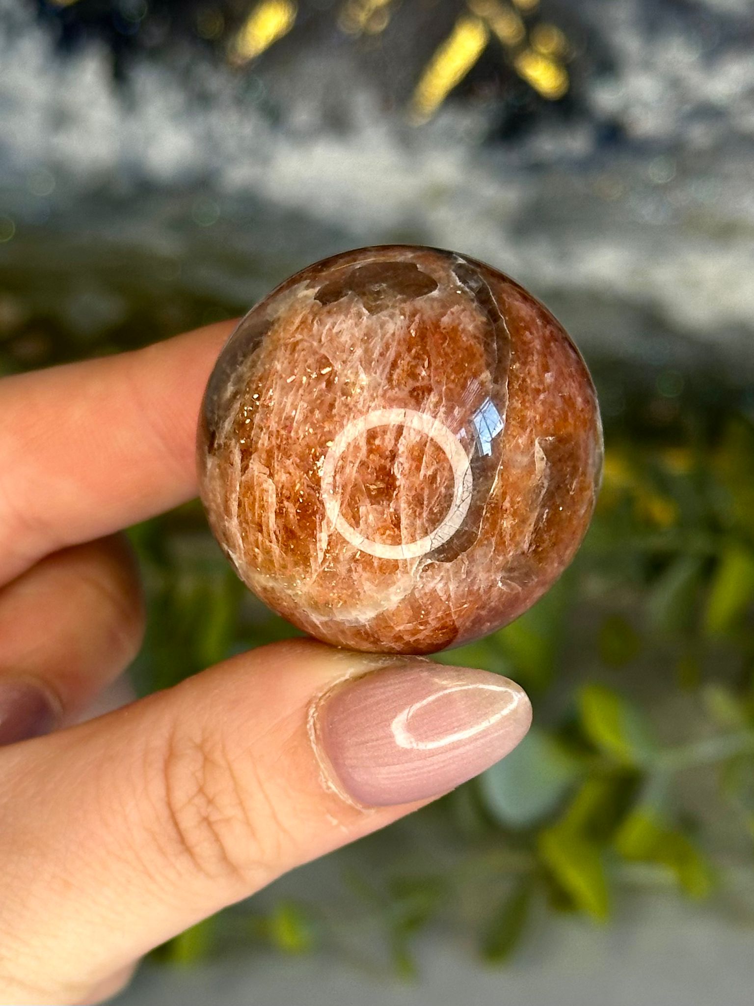 Sunstone, Moonstone & Smokey Quartz Sphere
