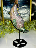 Puffy Ocean Jasper Crescent Moon