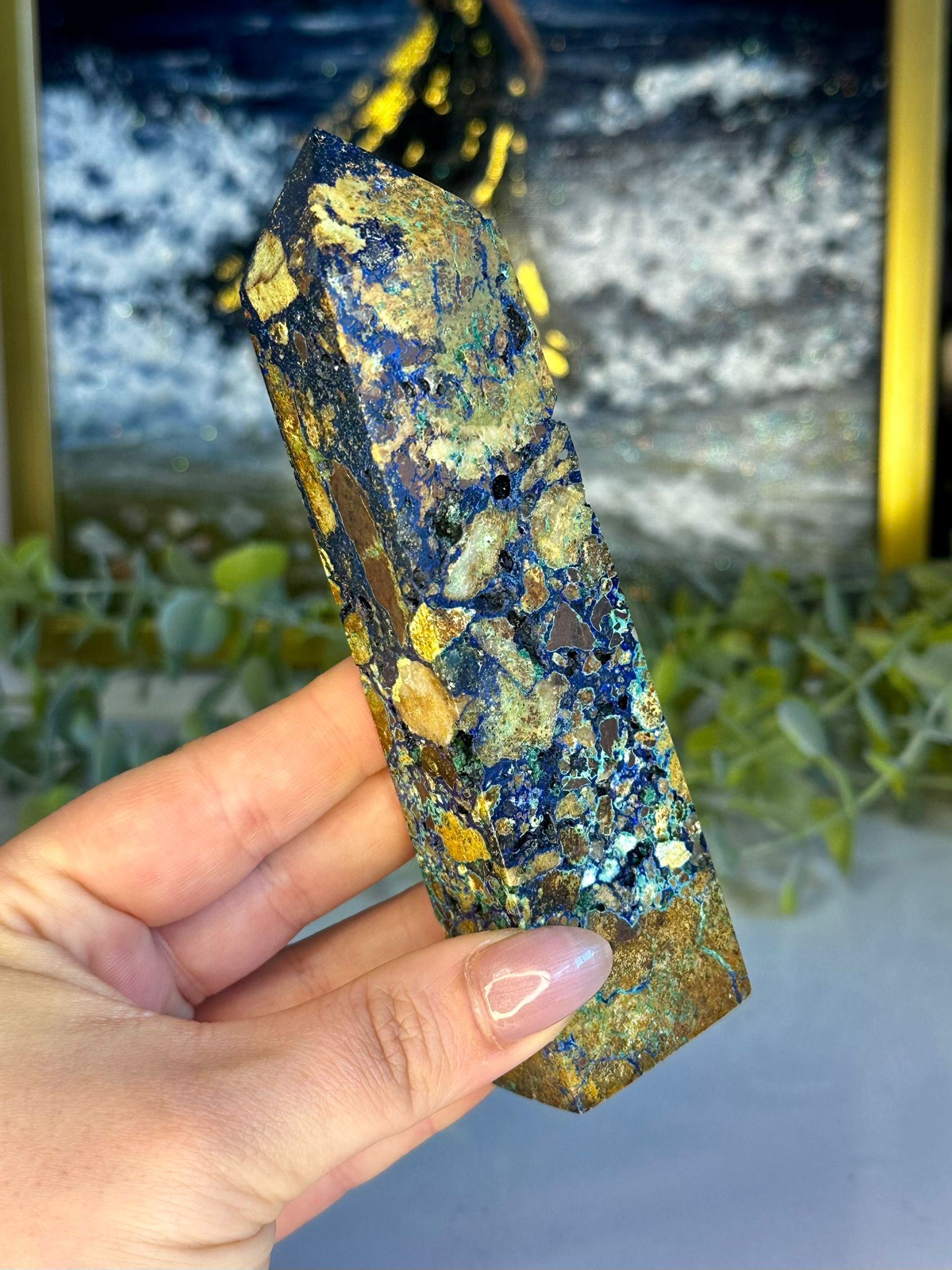 Druzy Azurite & Chrysocolla Tower