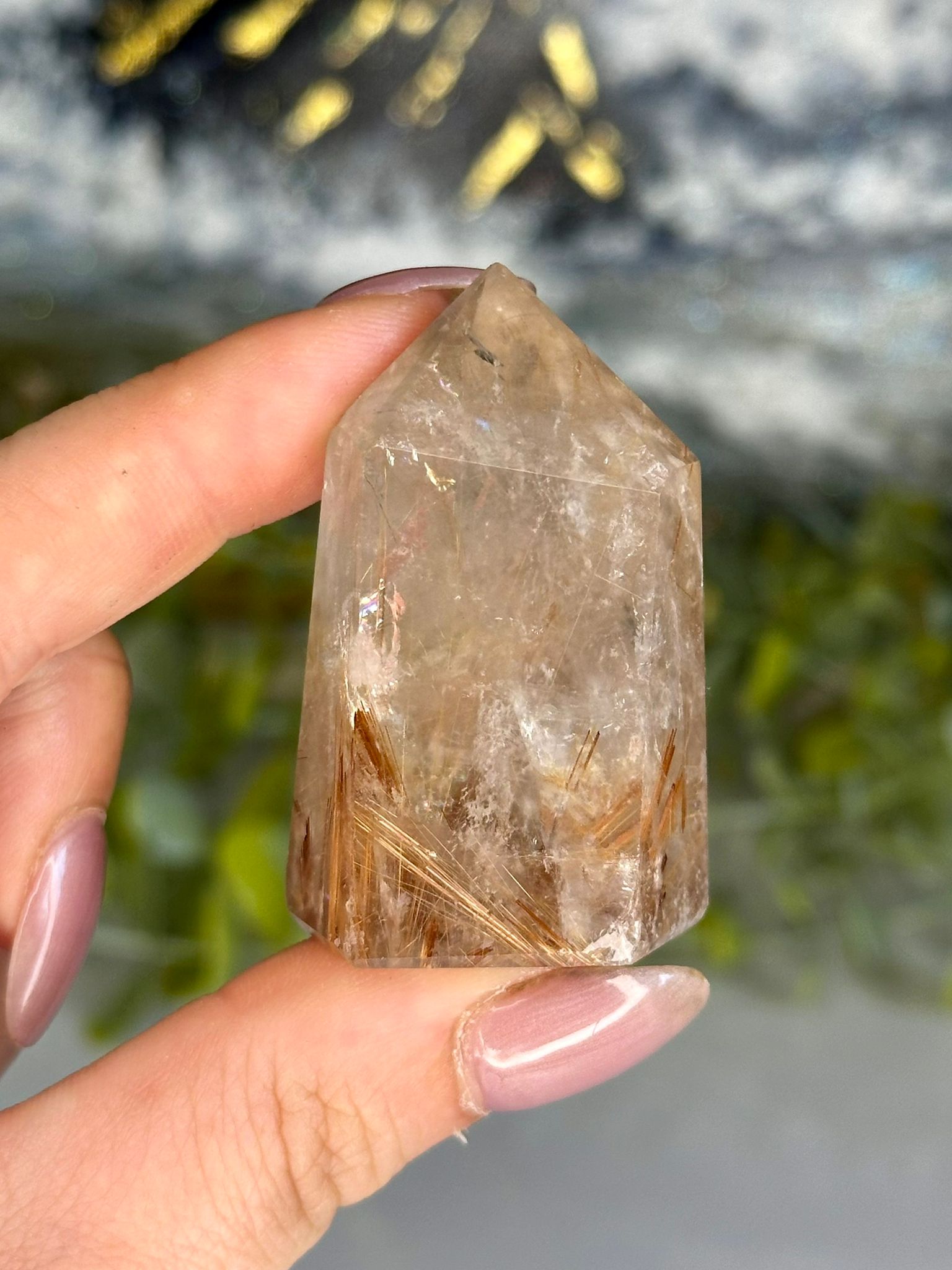 Copper Rutilated Quartz Tower