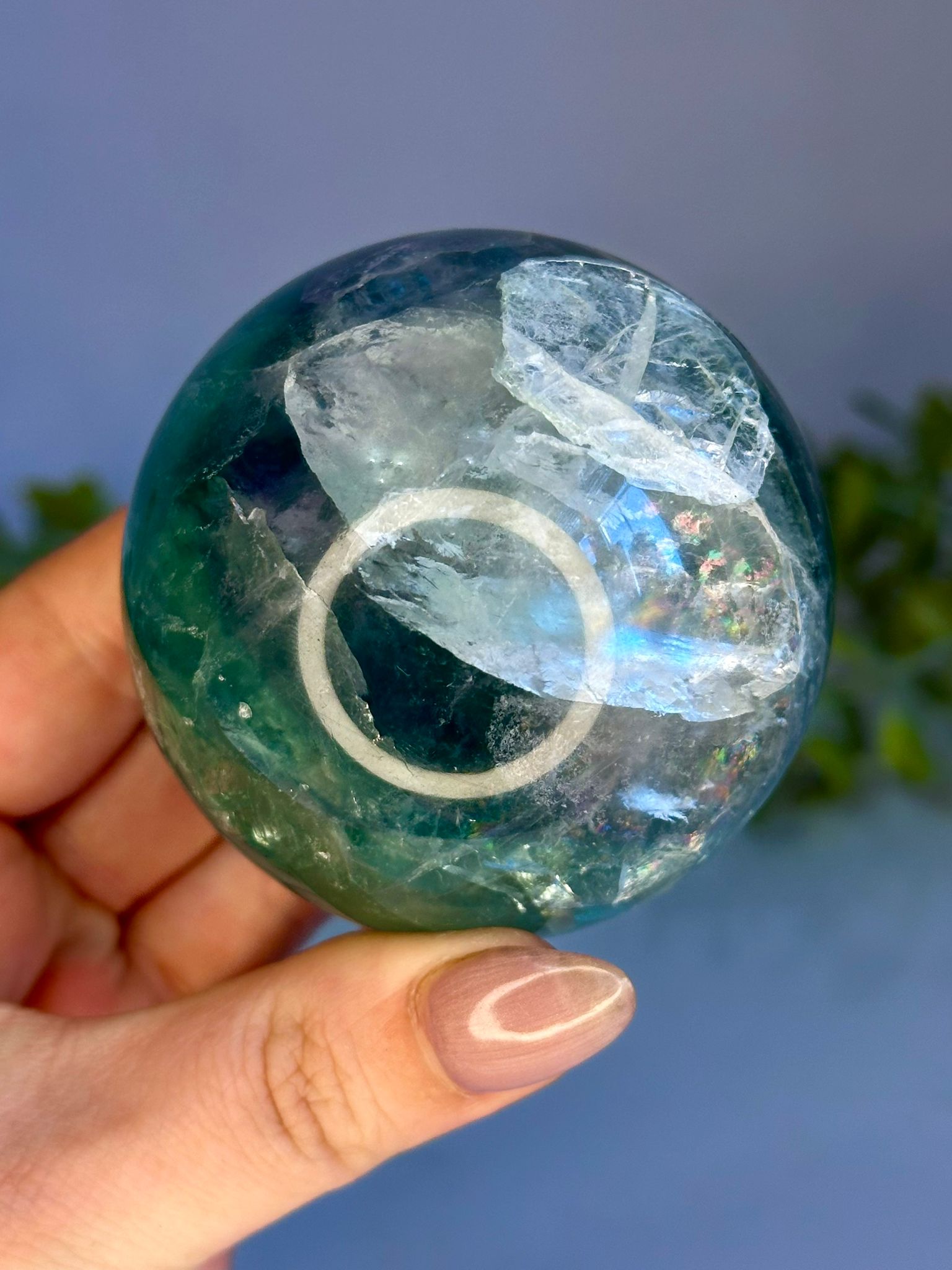 Rainbow Fluorite Sphere