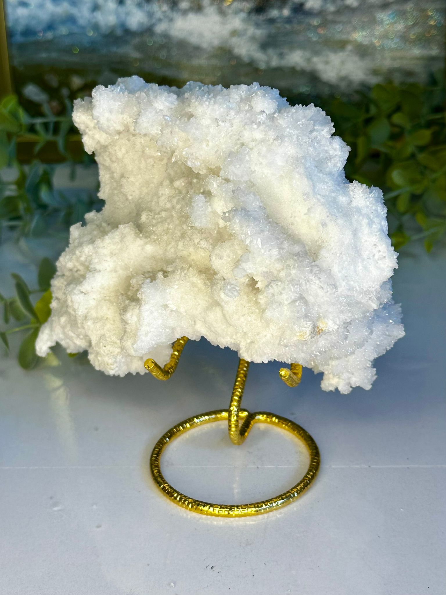 Sparkling Large White Aragonite Specimen