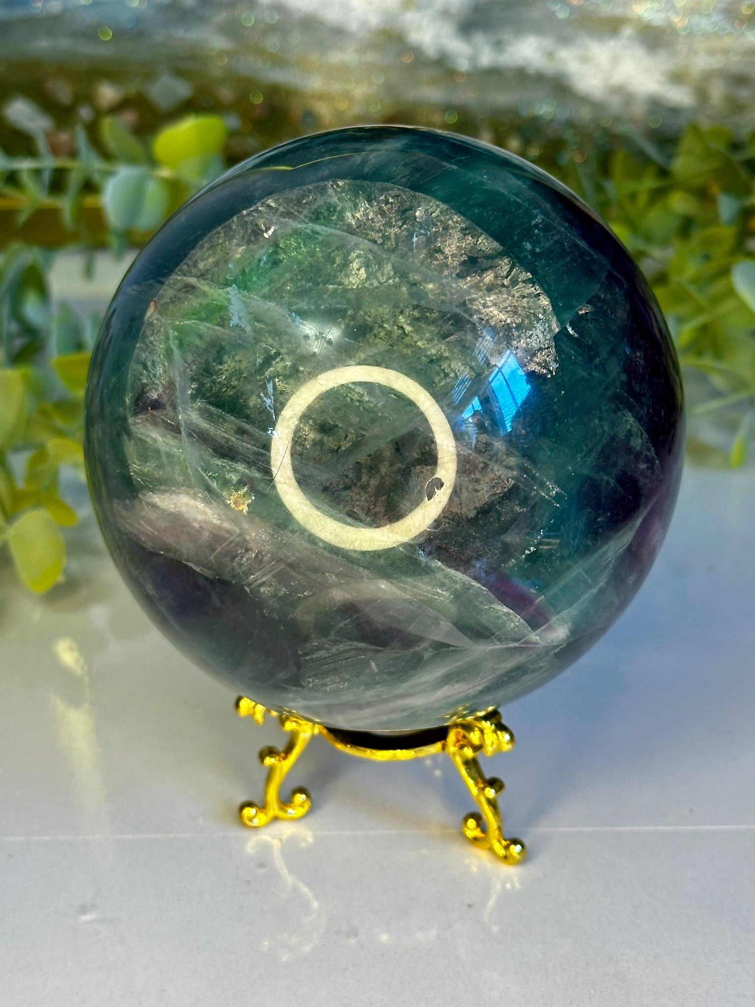 XL Rainbow Fluorite Sphere