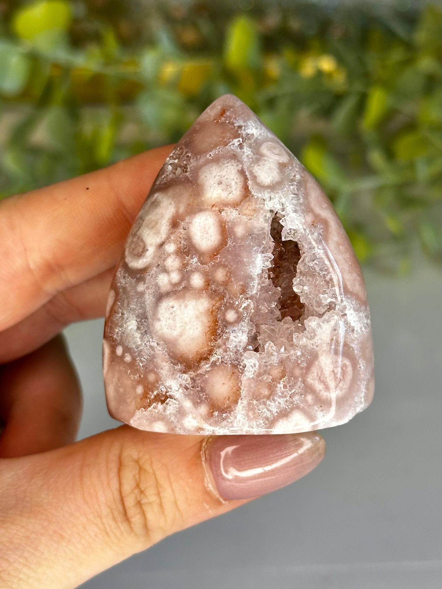 Pink Amethyst Druzy Freeform
