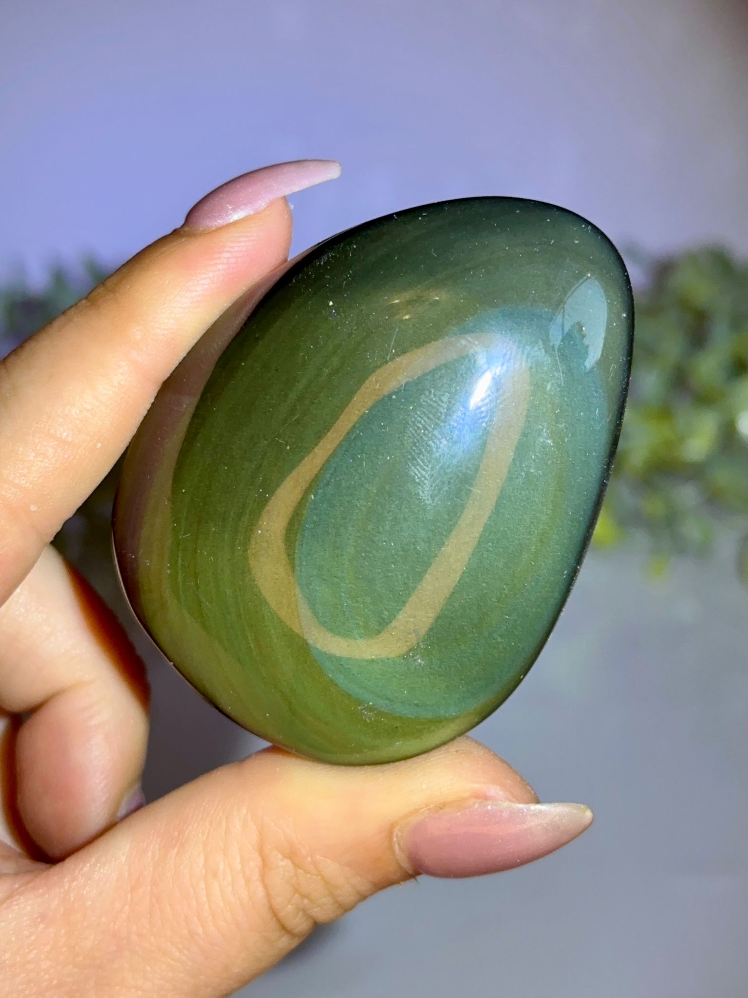 Rainbow Obsidian Palm Stone