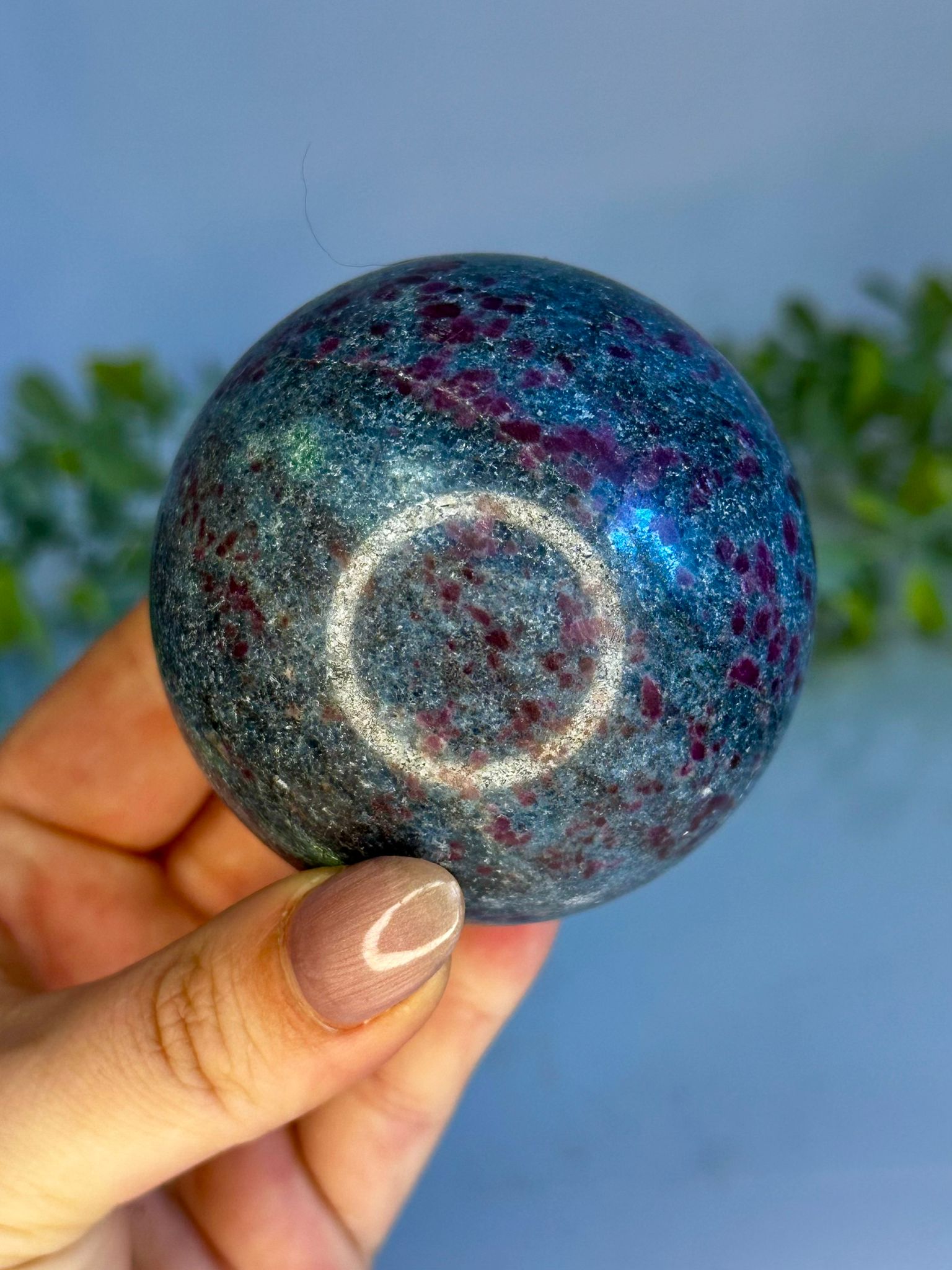 UV Reactive Ruby in Kyanite Sphere
