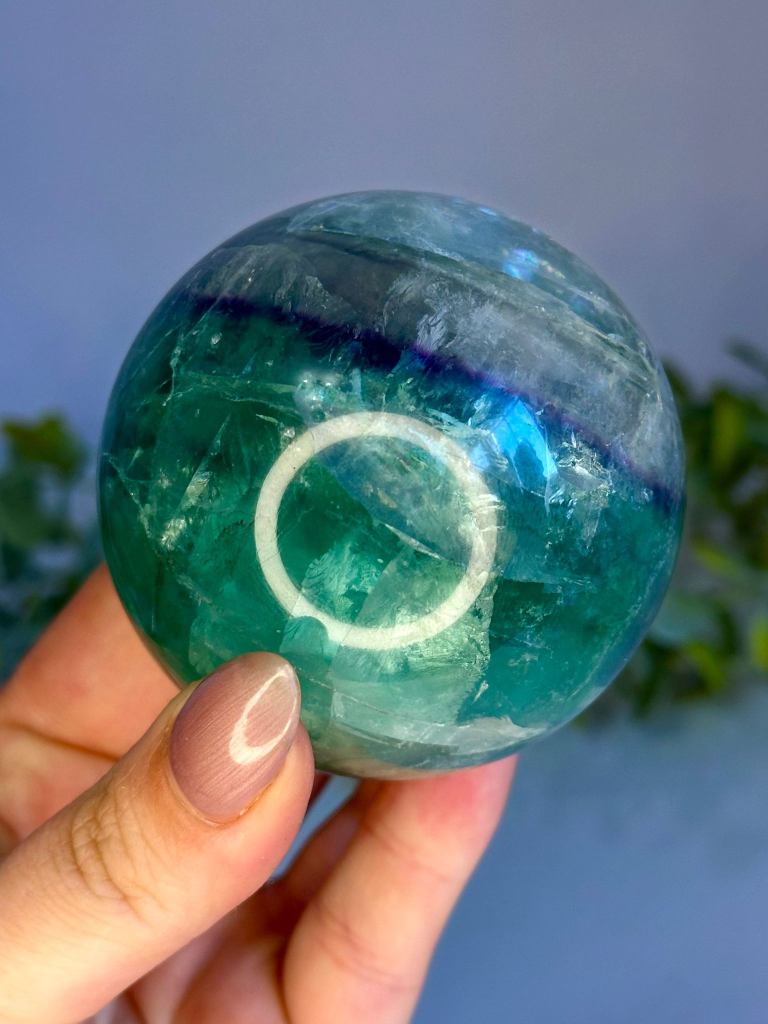 Rainbow Fluorite Sphere