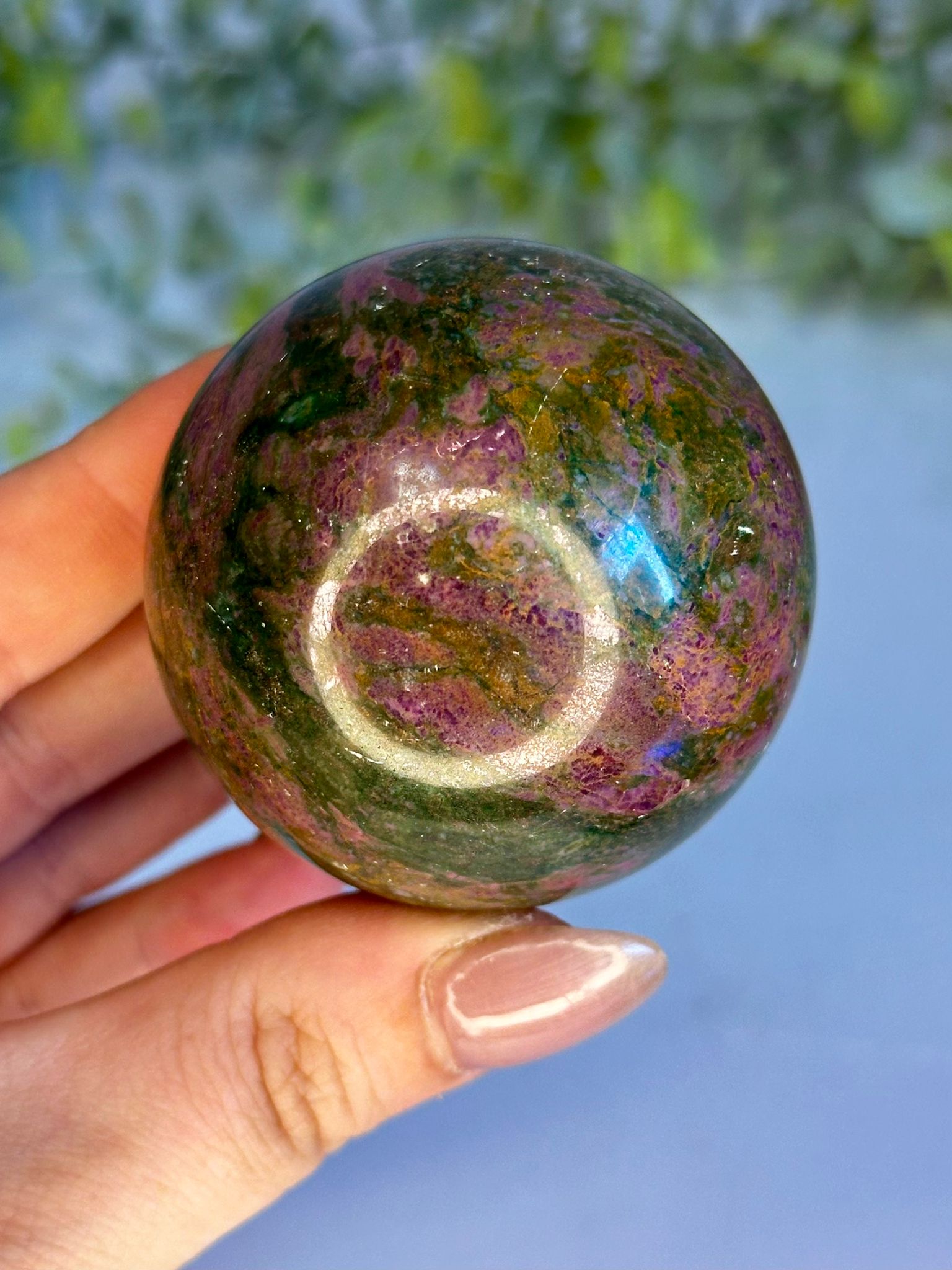 Rare Emerald x Ruby x Chrysocolla Sphere