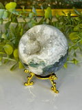 Druzy Blue Moss Agate Sphere