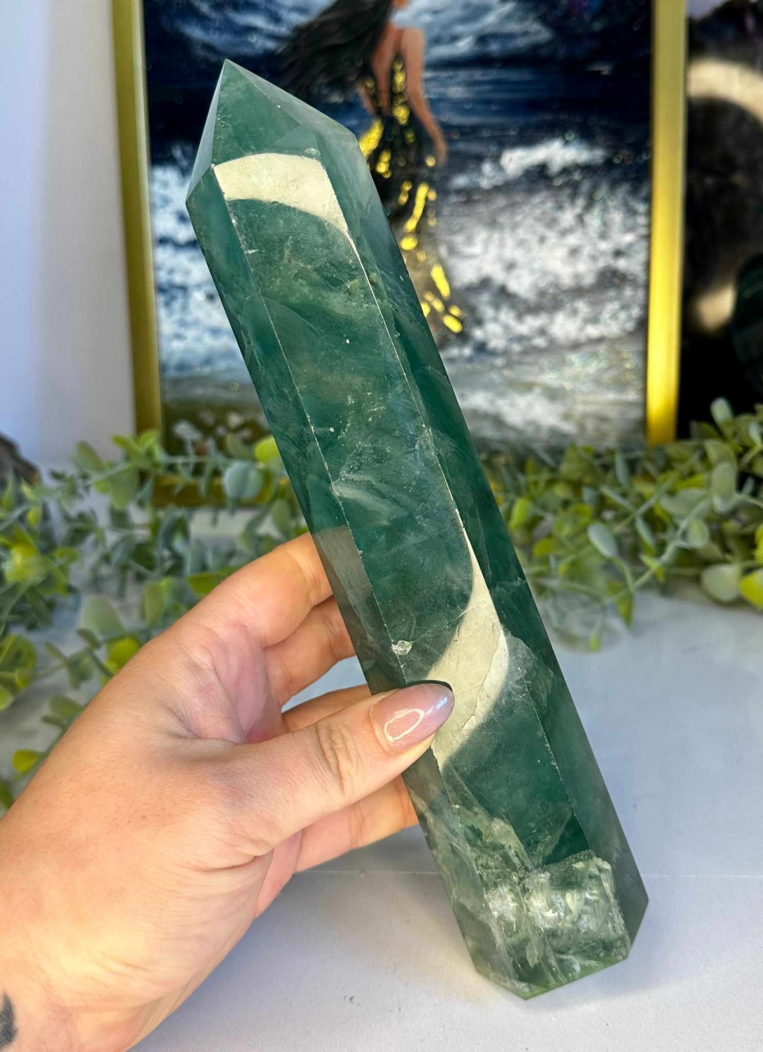 XL Green Fluorite Tower